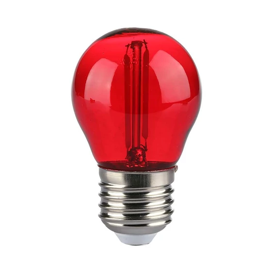 V-TAC 2W E27 piros filament G45 LED égő - SKU 217413