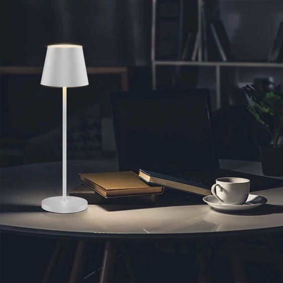 V-TAC 1.5W fehér, töltőtalpas, akkumulátoros LED lámpa IP54, meleg fehér - SKU 23445