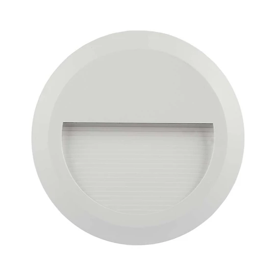 V-TAC 2W fehér LED lépcsővilágítás, kerek, IP65, természetes fehér - SKU 211314