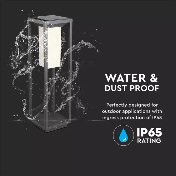 2W LED Solar BollarD Light SAMSUNG CHIP Grey Body 3000K