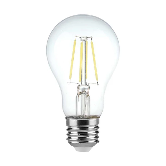 V-TAC 3 lépésben dimmelhető 4W E27 meleg fehér filament A60 LED égő, 100 Lm/W - SKU 6845