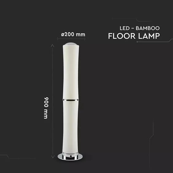 40W LED Floor Lamp Touch Dimmable White