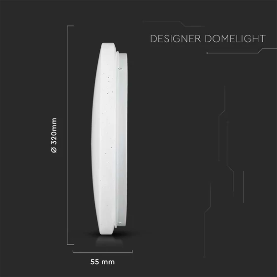 V-TAC 36W csillagos mennyezeti, 32cm okos LED lámpa, RGB+CCT, 100 Lm/W - SKU 7695