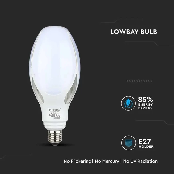 V-TAC 36W E27 hideg fehér LED égő - SKU 285