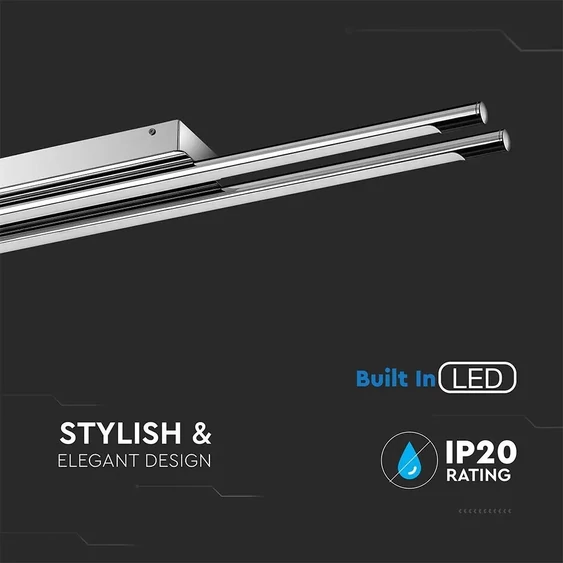 36W Designer Sleek Ceiling Surface Pendant Chrome 4000К