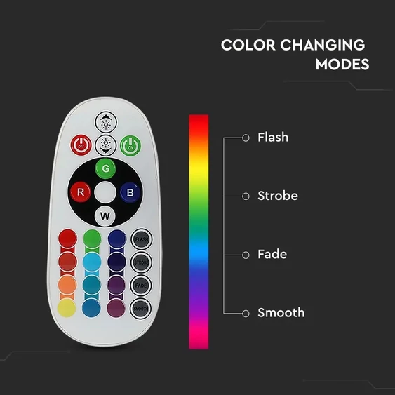 V-TAC 3.5W E14 RGB+meleg fehér dimmelhető LED gyertya égő - SKU 2769