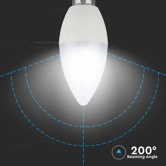 V-TAC 3.5W E14 RGB+meleg fehér dimmelhető LED gyertya égő - SKU 2769