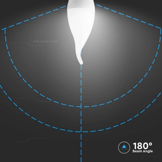 LED Bulb - 4W E14 Candle Flame 2700K