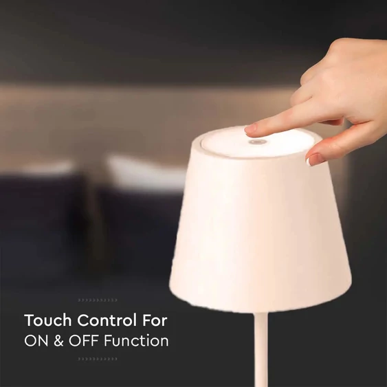 3W Led Table Lamp Rechargeable Touch Dimmable Grey Body 4000K