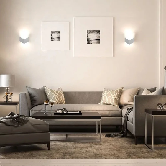 V-TAC 3W beltéri fehér fali LED lámpa meleg fehér - SKU 8344