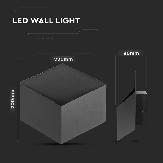 3W Wall Lamp With Bridglux Chip Black Body  4000K