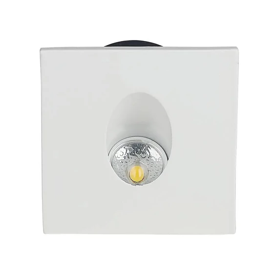 V-TAC 3W beltéri LED lépcsővilágítás, szögletes, meleg fehér - SKU 1209
