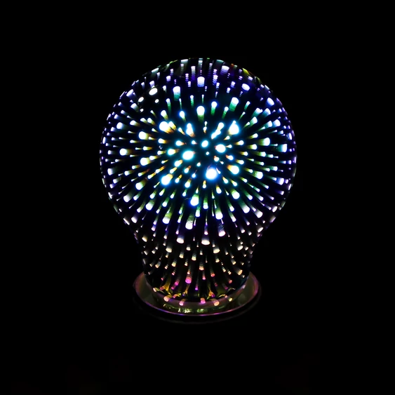 V-TAC 3W E27 meleg fehér 3D hatású filament LED égő - SKU 2704