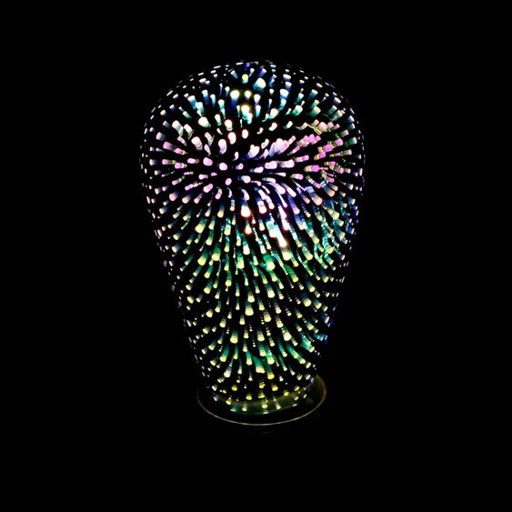 V-TAC 3W E27 3D hatású filament ST64 LED égő - SKU 212705