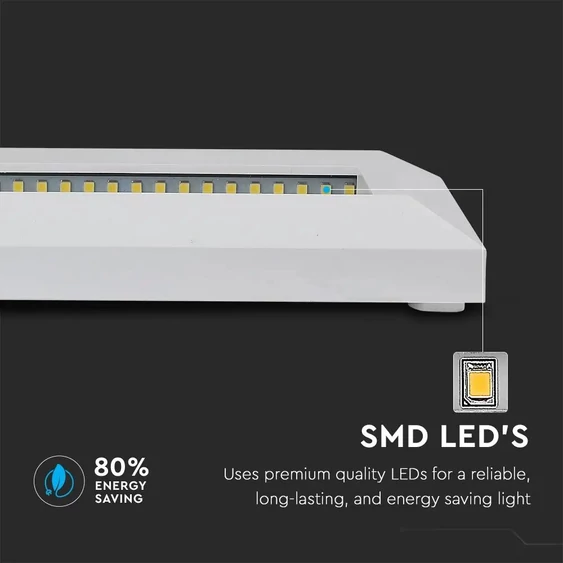 V-TAC 3W fehér LED lépcsővilágítás, IP65, meleg fehér - SKU 1327