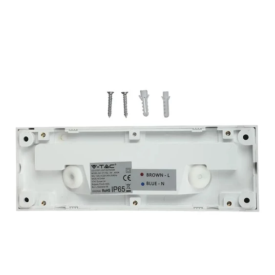 V-TAC 3W fehér LED lépcsővilágítás, IP65, meleg fehér - SKU 1327