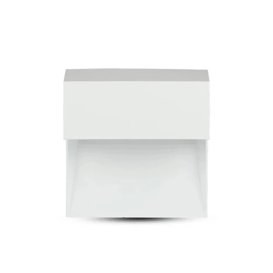 V-TAC 3W fehér LED lépcsővilágítás, szögletes, IP65, meleg fehér - SKU 1402