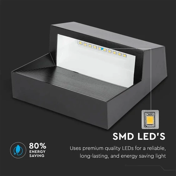 3W LED Step Light Black Body Square 4200k