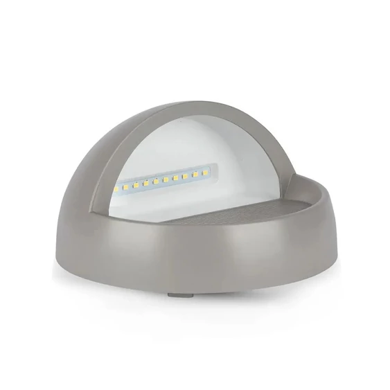 3W LED Step Light Grey Body Round 3000k