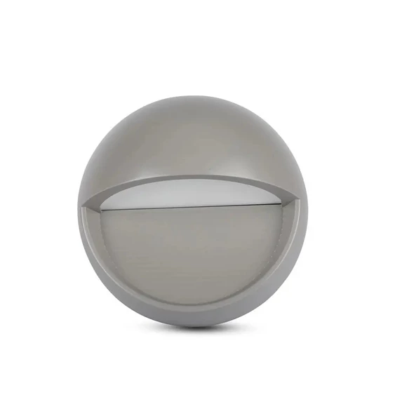 3W LED Step Light Grey Body Round 3000k