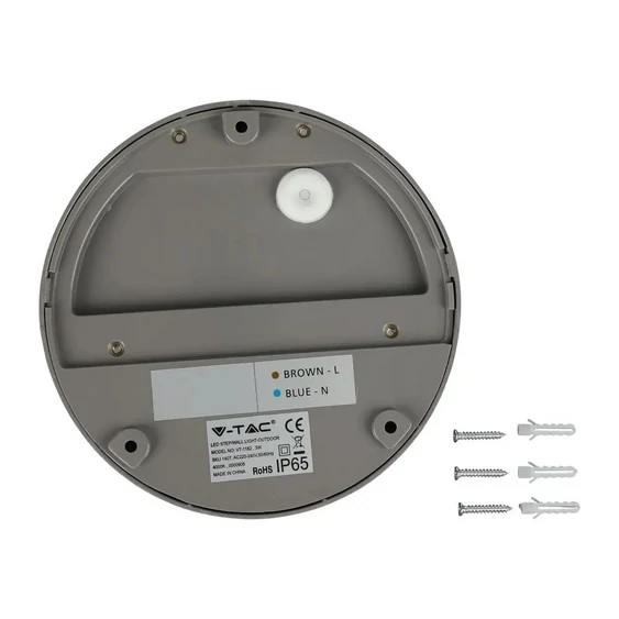 3W LED Step Light Grey Body Round 3000k