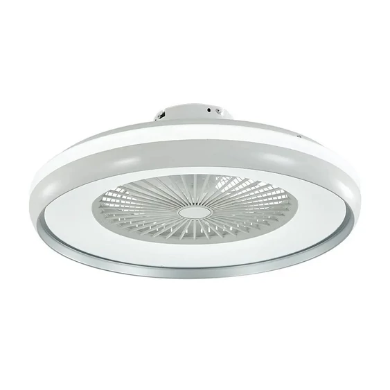 50W LED Box Fan With Ceiling Light RF Control 3in1 Motor Grey Ring