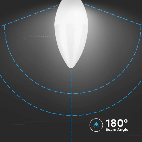 LED Bulb - SAMSUNG CHIP 6.5W E14 C37 Thermoplastic candle 3000K