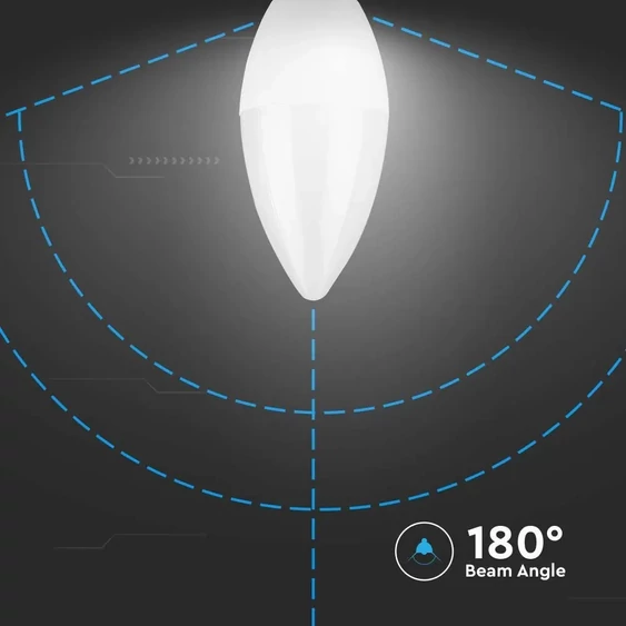 V-TAC 4.5W E14 természetes fehér gyertya LED égő csomag (3 db) - SKU 217264