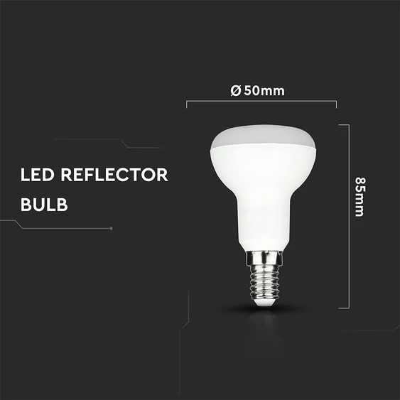 V-TAC 4.8W E14 hideg fehér R50 LED égő - SKU 23896