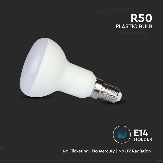 LED Bulb - SAMSUNG CHIP 6W E14 R50 Plastic 3000K