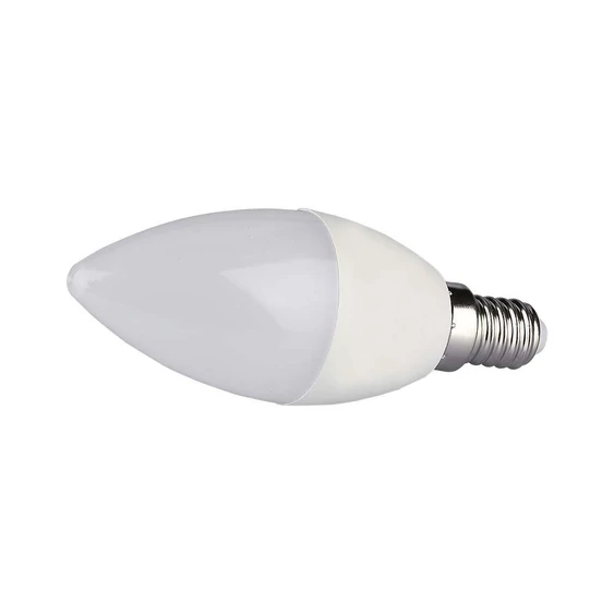 V-TAC 4.8W E14 RGB+ Természetes fehér C37 gyertya LED égő, 24 gombos távirányítóval  - SKU 2929