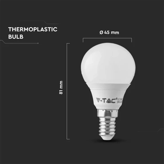 V-TAC 4W E14 hideg fehér LED - SKU 4124