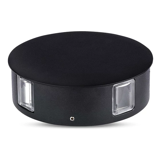 4W LED Wall Light Black Body Round 4000K IP65