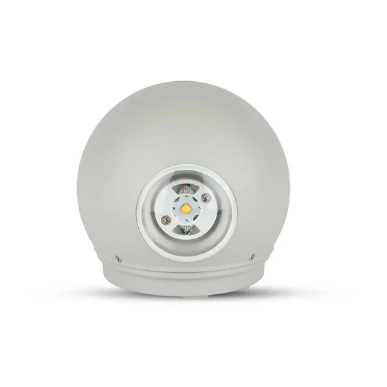 6W LED Wall Light Grey Body Round IP65 4000K