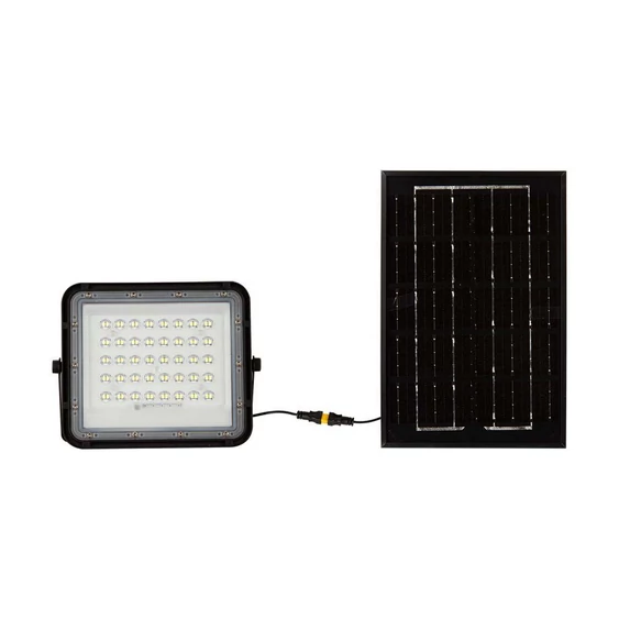 Black LED 6W solar floodlight, 5000mAh battery, 4000K, IP65