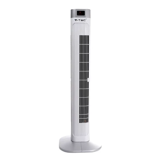 55W LED Tower Fan With Temperature Display And Remote Contrel 36 Inch White