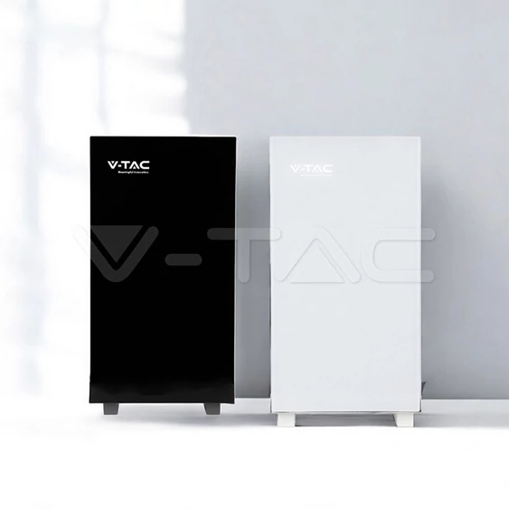 V-TAC 5.12kWh álló lítium akkumulátor, IP20, fekete - SKU 12281