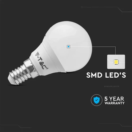 LED Bulb - 5.5W E14 P45 6400K CRI95+