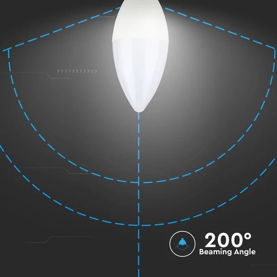 V-TAC 5.5W E14 hideg fehér LED gyertya égő - SKU 173