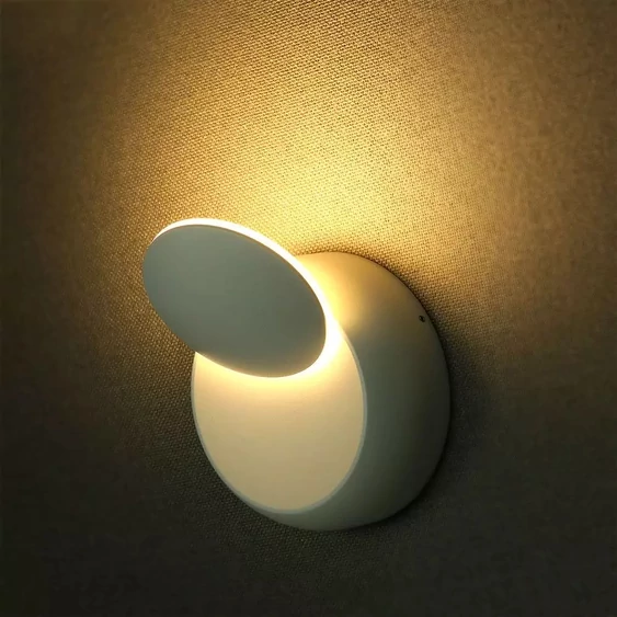 5W Wall Lamp With Bridglux Chip White Body Round 3000K