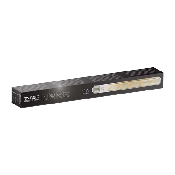 V-TAC 5W borostyán E27 filament T30 LED égő, 2200K, 100 Lm/W - SKU 217142
