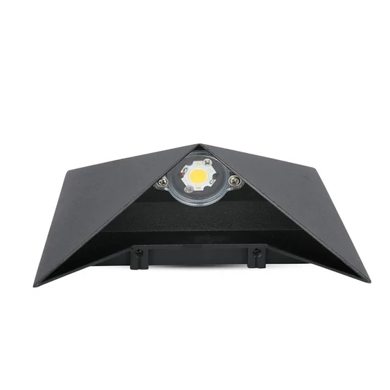 V-TAC 5W kültéri, fekete, fali LED lámpa meleg fehér - SKU 218282