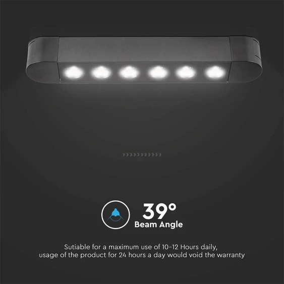 V-TAC 5W spot LED lámpatest Slim 48V mágneses sínhez, meleg fehér - SKU 10234