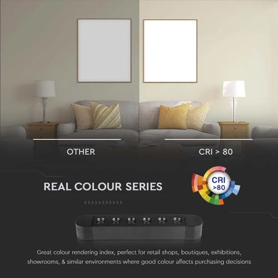 V-TAC 5W spot LED lámpatest Slim 48V mágneses sínhez, természetes fehér - SKU 10233