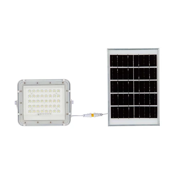 White LED 10W solar floodlight, 6000mAh battery, 6500K, IP65