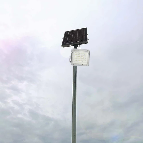 White LED 10W solar floodlight, 6000mAh battery, 6500K, IP65