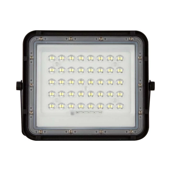 V-TAC 6000mAh napelemes LED reflektor 10W hideg fehér, 800 Lumen, fekete házzal - SKU 7823