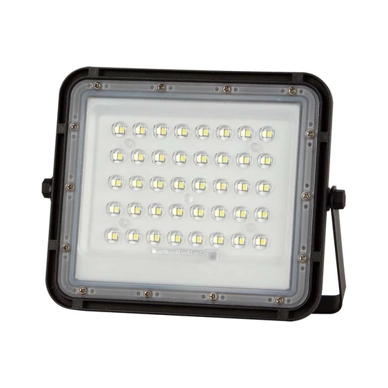 V-TAC 6000mAh napelemes LED reflektor 10W hideg fehér, 800 Lumen, fekete házzal - SKU 7823