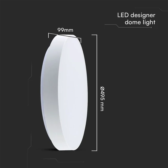 V-TAC 60W mennyezeti LED lámpa elengáns búrával, változtatható szinhőmérséklettel - SKU 23590