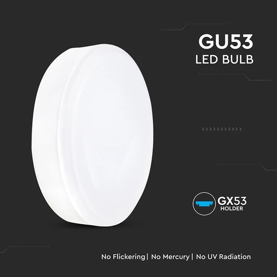 V-TAC 6.4W GX53 hideg fehér LED égő - SKU 23903